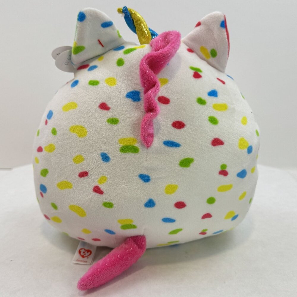 Ty Squish A Boos Harmonie Unicorn Plush Toy 8" Multicolor Dot Pattern Confetti - Picture 4 of 15